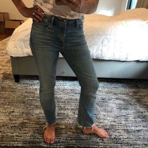 Abercrombie Simone high rise ankle flare jeans